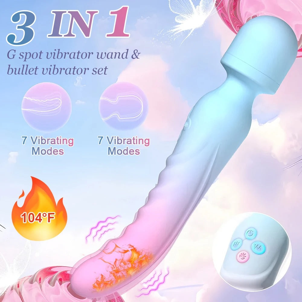 AuraMagic⢠3-in-1 Dual-Function Wand & G-Spot Stimulator