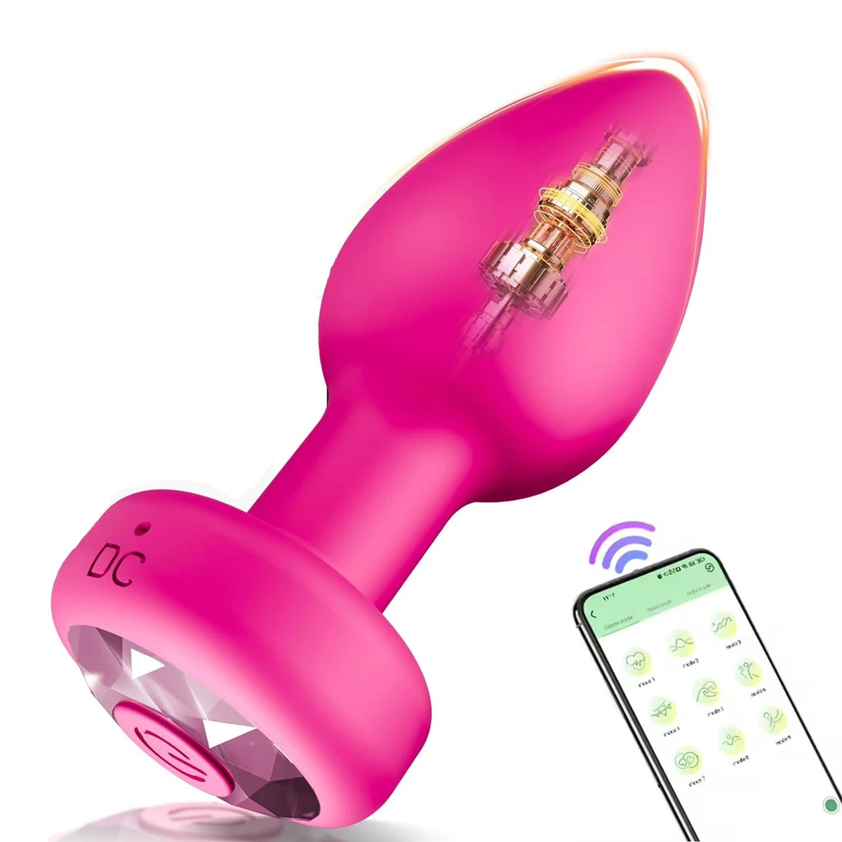 VibeGlow™ App &amp; Remote Controlled Smart Vibrating Contour Plug
