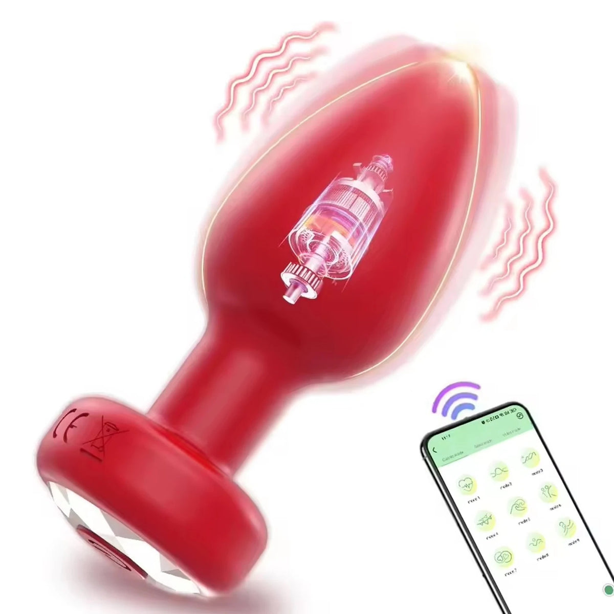 VibeGlow™ App &amp; Remote Controlled Smart Vibrating Contour Plug