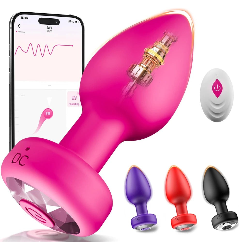 VibeGlow™ App &amp; Remote Controlled Smart Vibrating Contour Plug
