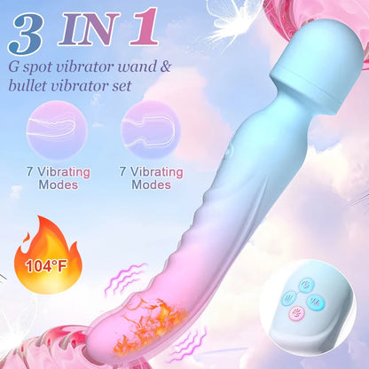 AuraMagic™ 3-in-1 Dual-Function Wand &amp; G-Spot Stimulator