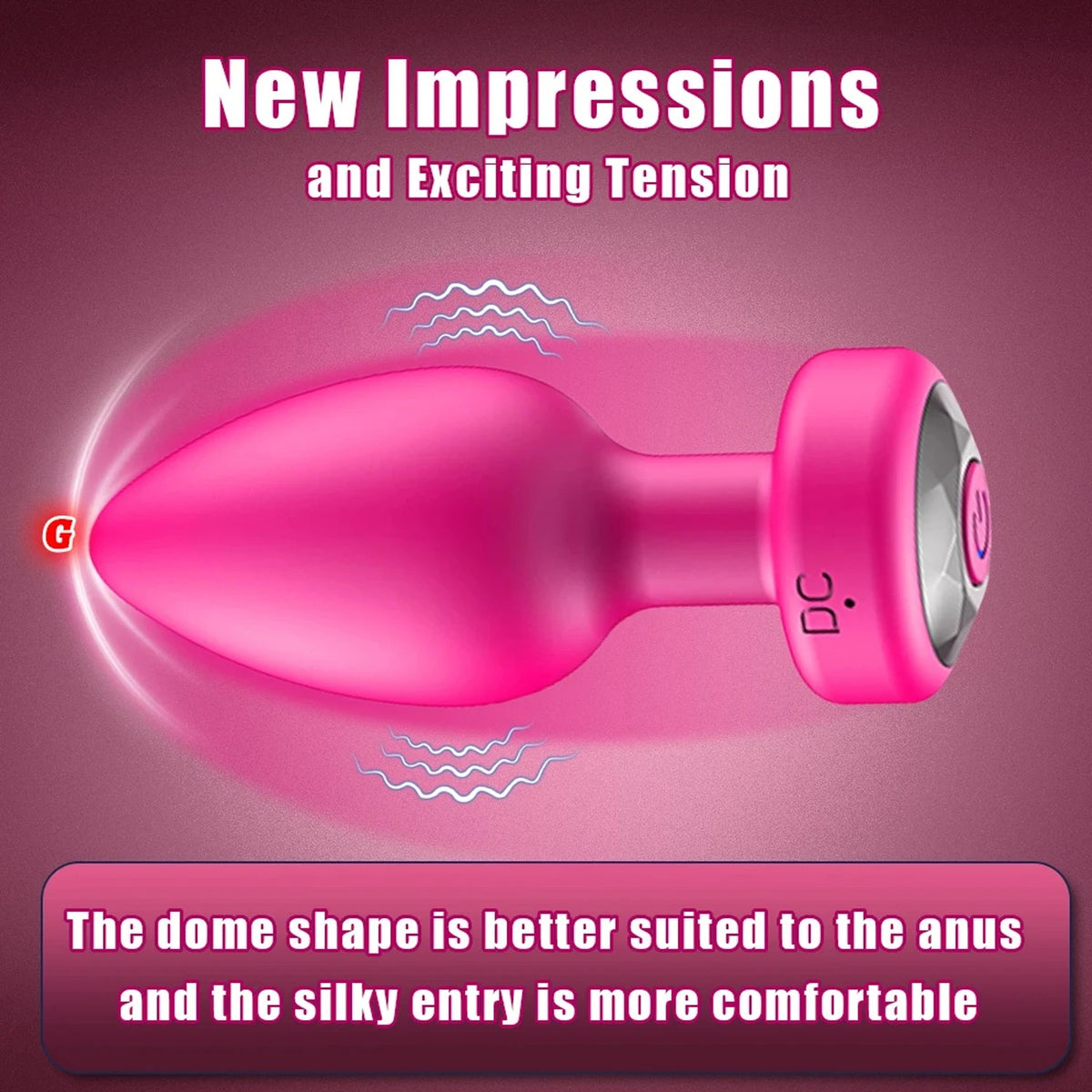 VibeGlow™ App &amp; Remote Controlled Smart Vibrating Contour Plug