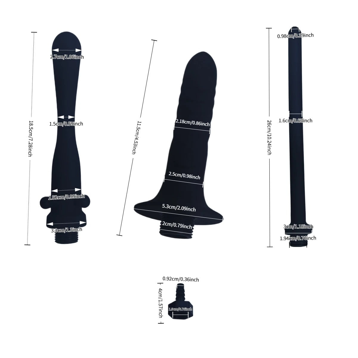 AquaStream™ Silicone Shower Enema Attachment &amp; Cleansing Wand Set
