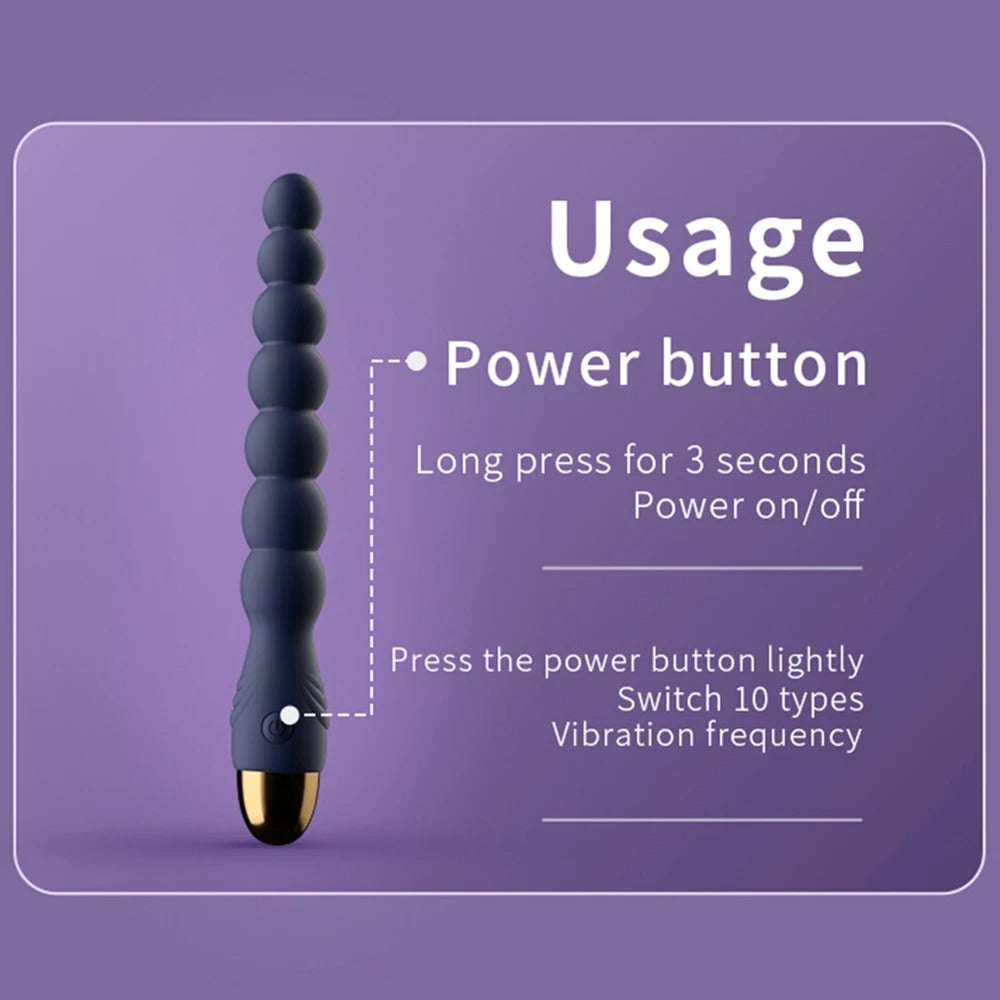 SphereFlex™ Multi-Bead Graduating Silicone Vibrator Wand