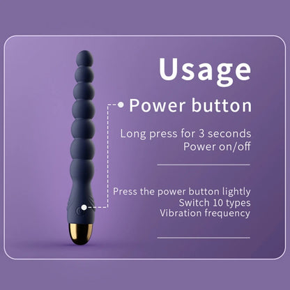 SphereFlex™ Multi-Bead Graduating Silicone Vibrator Wand