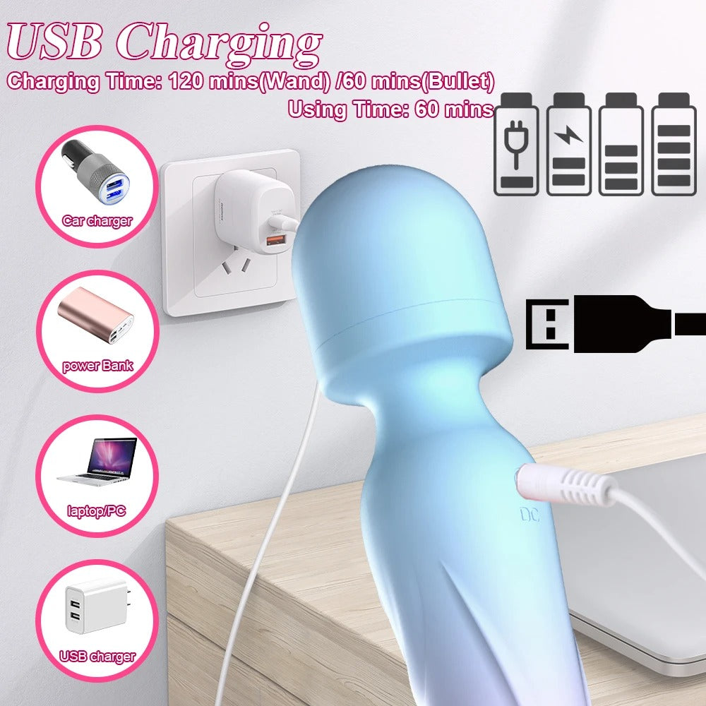 AuraMagic™ 3-in-1 Dual-Function Wand &amp; G-Spot Stimulator