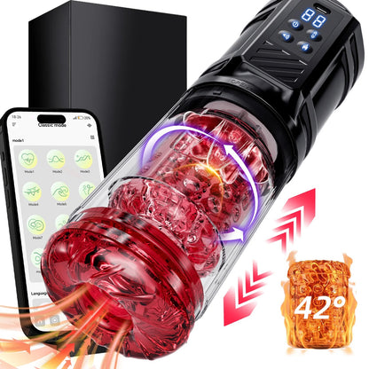 ProStream™ App-Controlled Automatic Telescopic &amp; Rotating Thermal Stroker