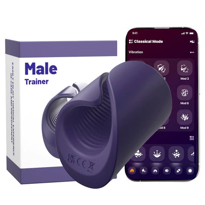 PulseFlex™ App-Controlled Smart Male Performance Trainer &amp; Vibrating Sleeve