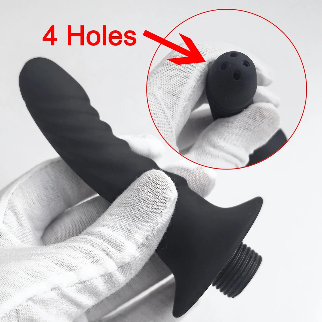 AquaStream™ Silicone Shower Enema Attachment &amp; Cleansing Wand Set