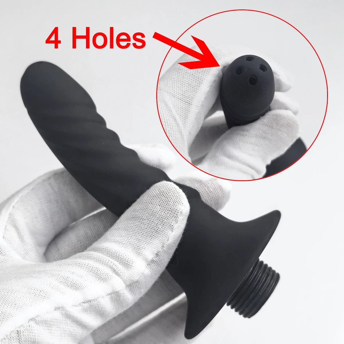 AquaStream™ Silicone Shower Enema Attachment &amp; Cleansing Wand Set